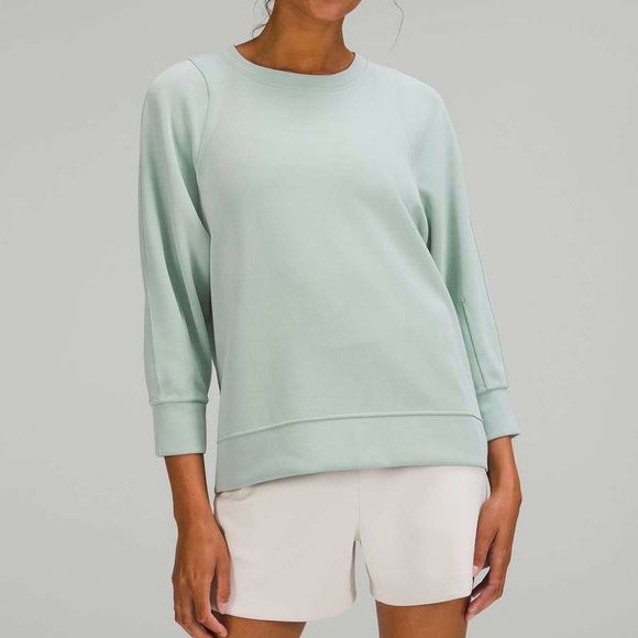 lululemon athletica Tops - Lululemon Softstreme Draped-Back Crew
Silver Blue